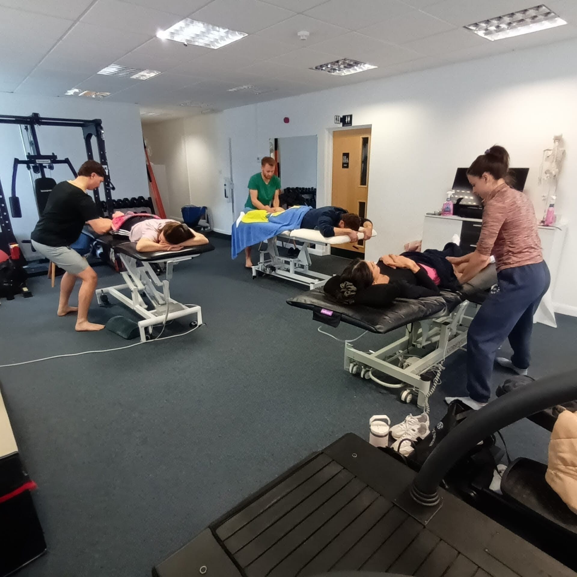 Sports massage course practice