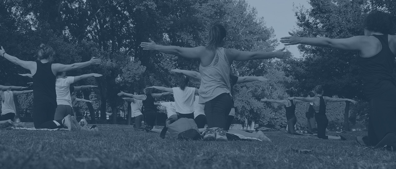 Yoga practice in a calm studio setting